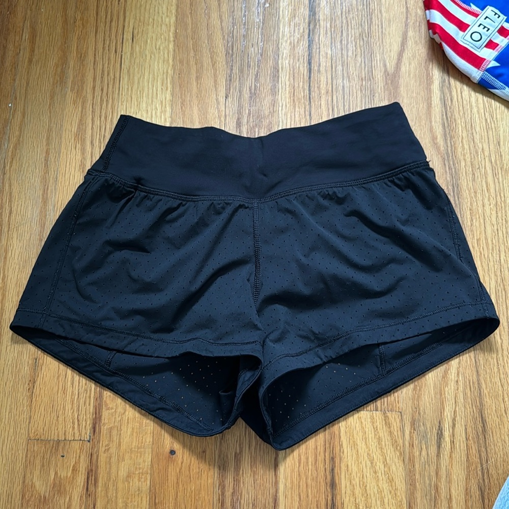 Lululemon black running shorts